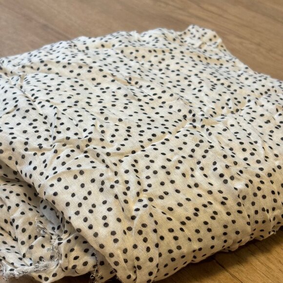ZARA | Scarf | White with Black Dots - Picture 2 of 3